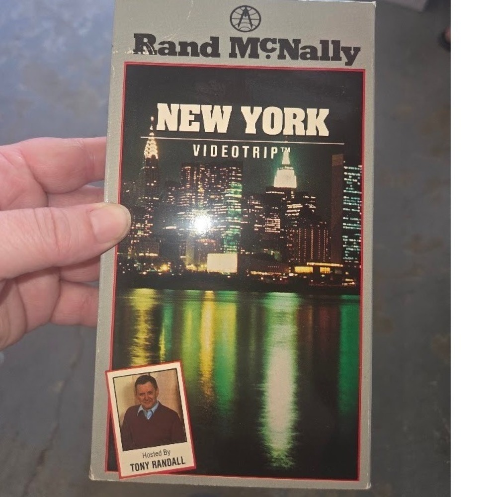 Rand McNally New York Videotrip VHS 1986 Tony Randall Travel Guide Vintage Tape